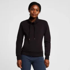 Womens Organic Remy Cotton Sweatshirt Black