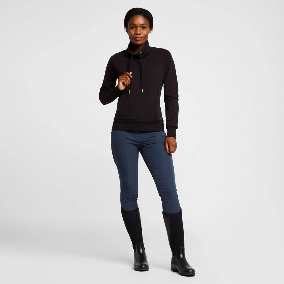 Womens Organic Remy Cotton Sweatshirt Black 3 Womens Organic Remy Cotton Sweatshirt Black - Image 3