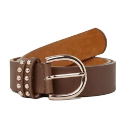 Womens Leather Belt With Rose Gold Detailing Bison Dark Brown 5 Womens Leather Belt With Rose Gold Detailing Bison Dark Brown -Fashion Shop go 576966 z