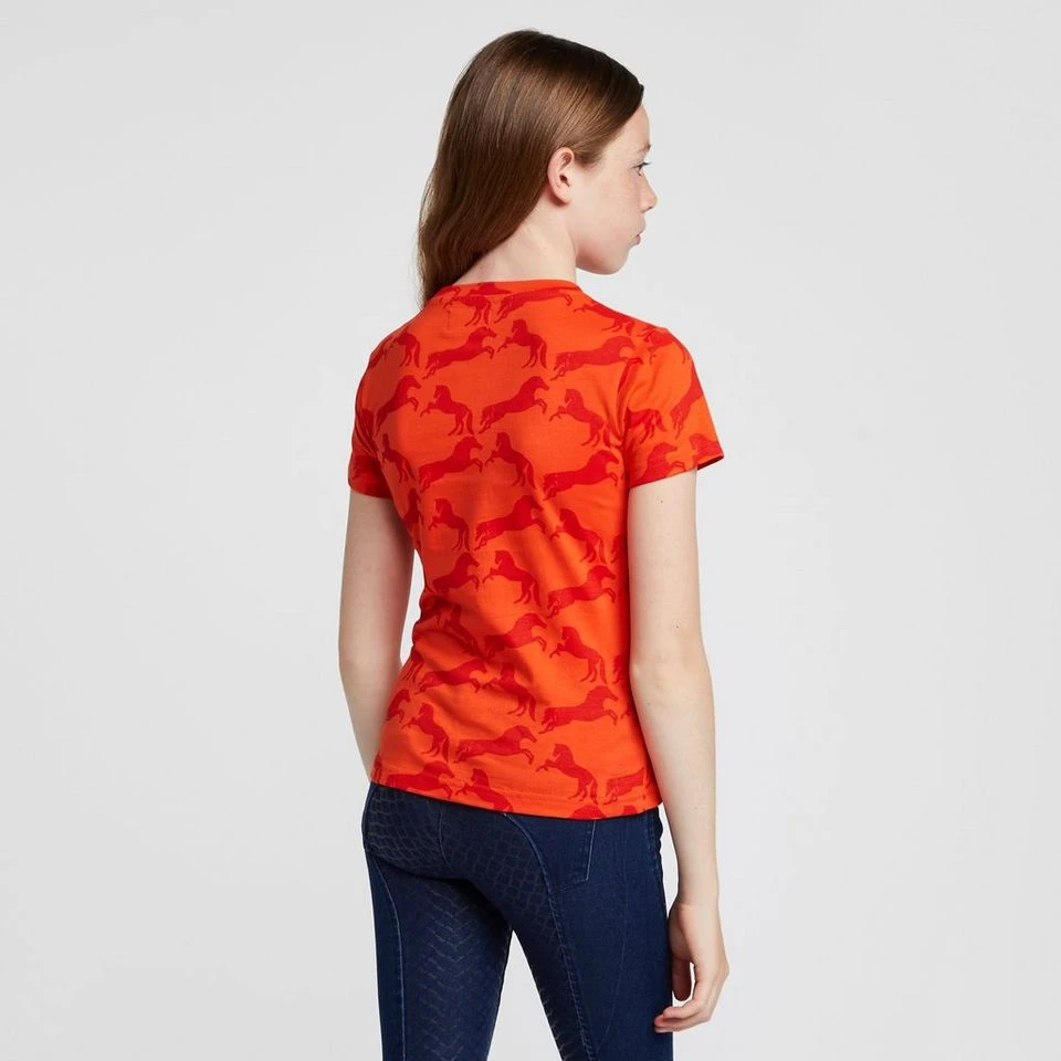 Kids' Organic Micky Printed Cotton T-Shirt Mandarine Orange 2 Kids' Organic Micky Printed Cotton T-Shirt Mandarine Orange - Image 2