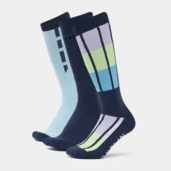 Dublin 3 Pack Socks Blueberry Navy Horse Face