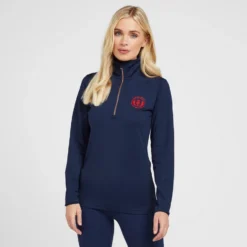 Women’s Stretch ½ Zip Top In Dark Blue
