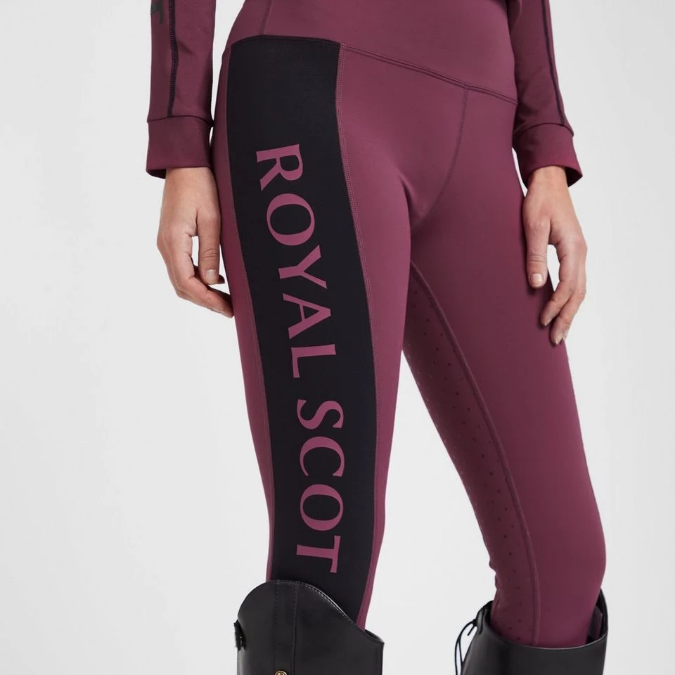 Women's Full Seat Riding Tights In Wine 4 Women's Full Seat Riding Tights In Wine - Image 4