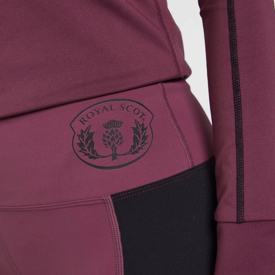 Women's Full Seat Riding Tights In Wine 5 Women's Full Seat Riding Tights In Wine - Image 5