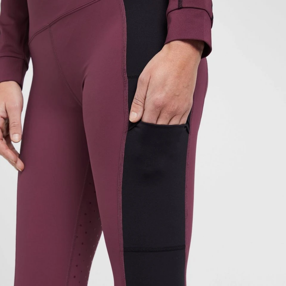 Women's Full Seat Riding Tights In Wine 6 Women's Full Seat Riding Tights In Wine - Image 6