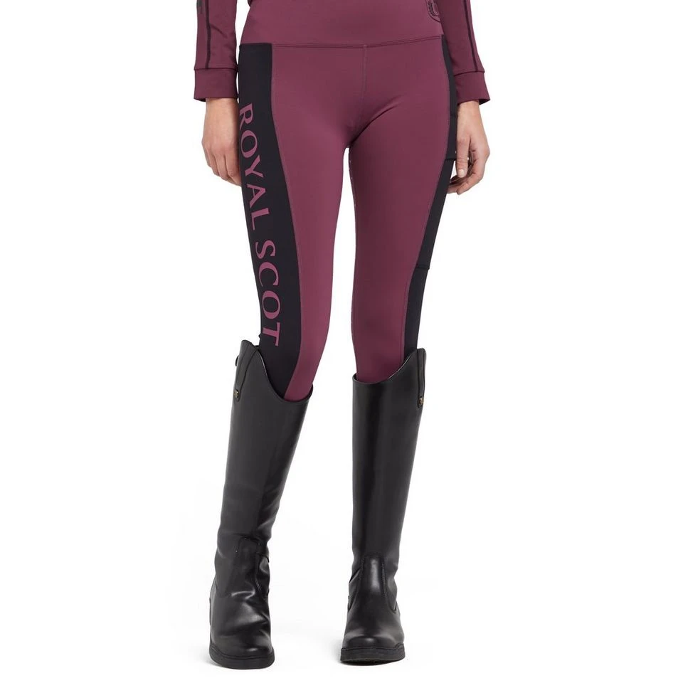 Women's Full Seat Riding Tights In Wine 9 Women's Full Seat Riding Tights In Wine - Image 9